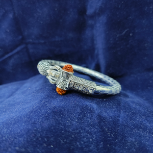 Silver Mahakal Design Kada