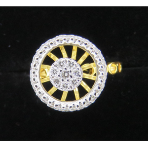 Gold Round Shape Diamond Ring KJ-R12