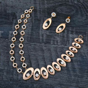 18 Carat Rose Gold Traditional Ladies Necklac