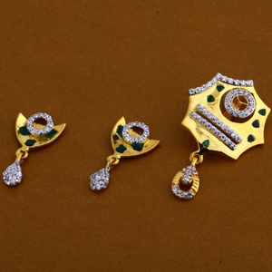 22 carat gold ladies designer pendants set rh