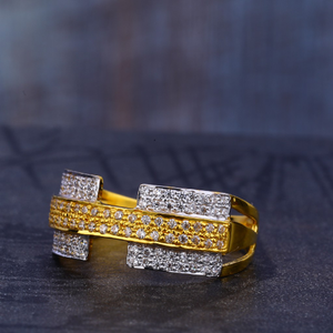 22KT Gold Cz Gent's Ring MR676