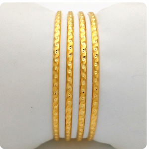 Gold hallmark plain bangle - dp1200