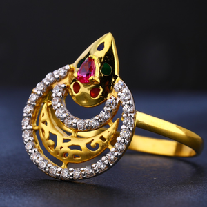 22KT Gold Cz Gorgeous Women's Ring LR746