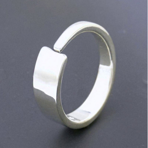 14 Kt Hallmark Real Solid White Gold Enso Rin