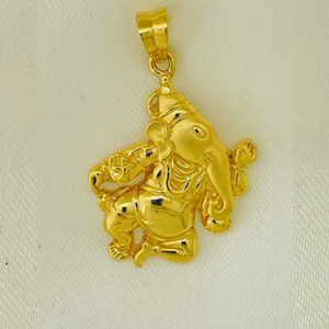 916 Gold Fancy Design Ganesh Pendants