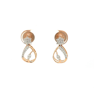 Pissara Floral Diamond Earring Hanging Studs 