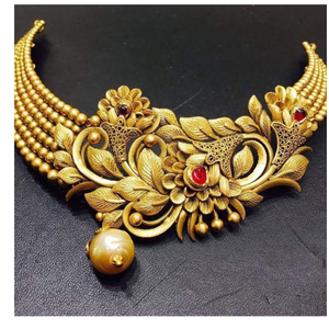 916 gold jadtar bridal set gbs-001