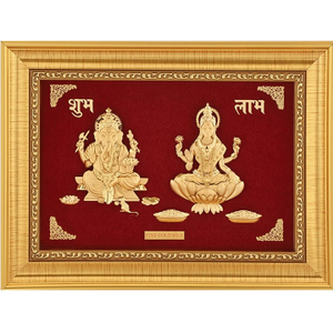 999 gold leaf ganeshji -laxmiji frame
