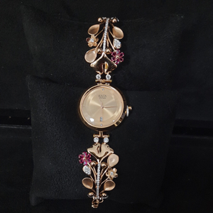 FANCY ROSE GOLD FLOWER LADIES WATCH