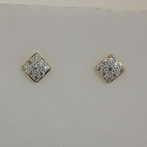 916 Gold CZ kids earrings