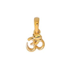 22k yellow gold om god pendant