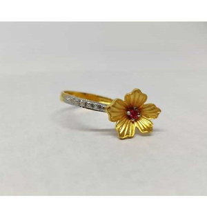 22Kt Designer Fancy Gold Ring Lr - 17082