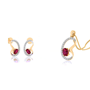 color stone Pendant Set