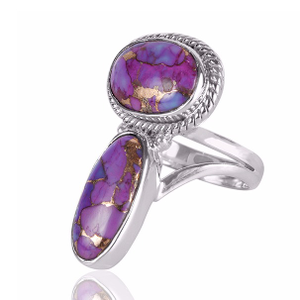 Purple Copper Turquoise Gemstone 925 Sterling