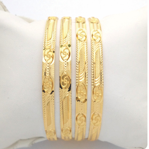 Gold Hallmark Hollo Bangle - Hkp926
