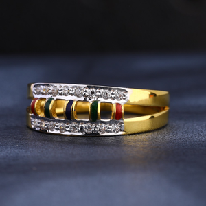 916 cz gold stylish ladies ring lr1075