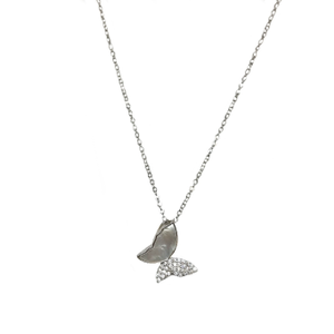 Beautiful Butterfly Chain Pendant In 925 Ster
