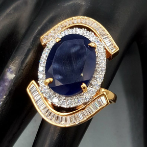 beautiful blue diamond ring#676