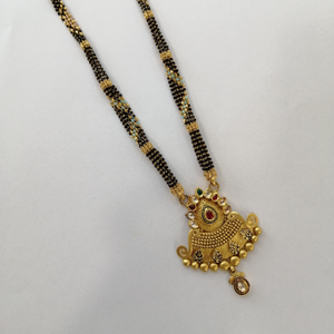 916 gold jadtar kundan oxidised fancy long ma