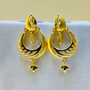 22k Yellow Gold Traditional Chandbali Plain E