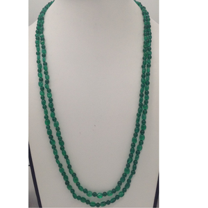 Natural Green Onyx Oval Beeds 2 Layers Neckla