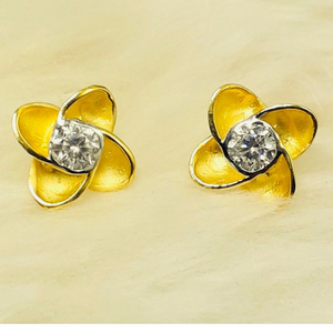 22 KT GOLD CZ  EARRINGS