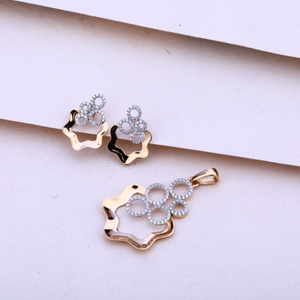 Pendent set rosegold 18ct