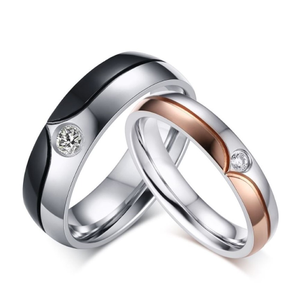 14 Kt   White Gold CZ Stone His & Her Wed