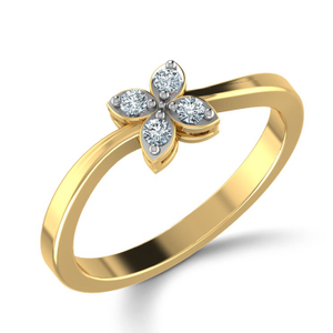 Gold Petals Design Ring