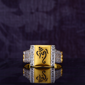 22kt Gold Cz Lord Ganesha Symbol Ring MGR113