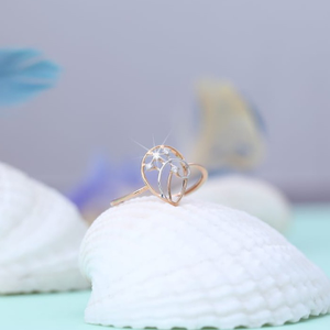 18 carat rose gold classical ladies rings RH-