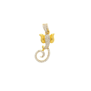 22 karat stone studded ganesha pendant