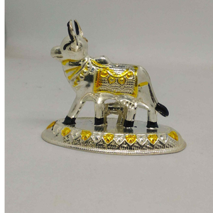 Silver  colourful  gau mata with bachhda  mur
