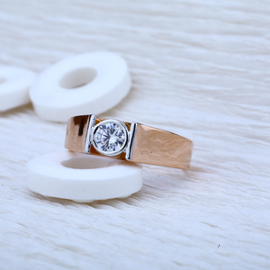 Rose Gold Solitaire Ring-RMR16
