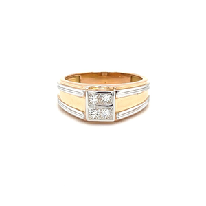 Square Princess Diamond Ring for Men