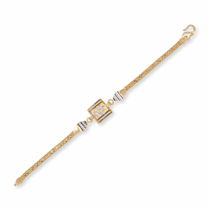 Square baby bracelet 916 gold