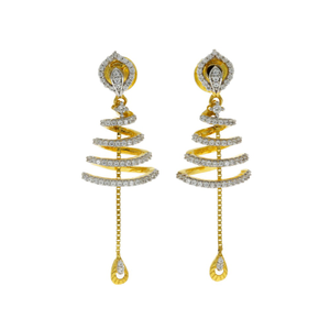 Bedazzling gold earrings