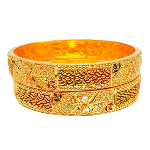 1 gram gold forming 2 piece patla bangles mga