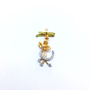 Rose gold fancy real diamond flower pendant