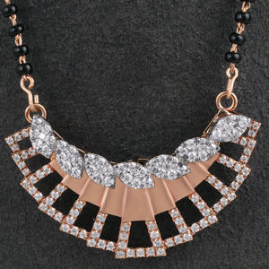 18kt rose gold designer diamond fancy mangals