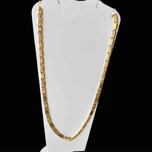 1gm Gold Plated Navabi Platinum Design Chain