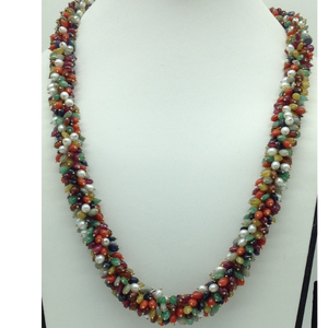 Navratna Oval Aweja Gold Taar Necklace JGT001