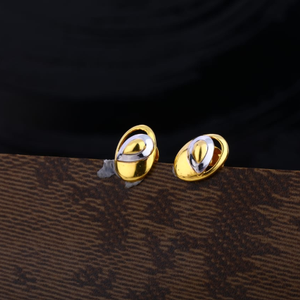 916 Gold Fancy Ladies Plain Earring LPE286