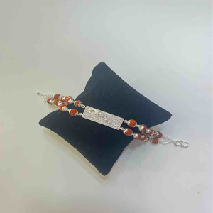 925 silver rudraksha Double line jaguar desig