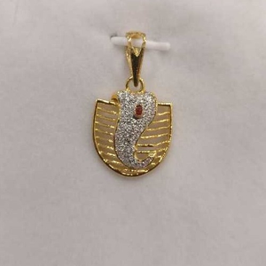 22K / 916 Gold Gents Casting Pave Pendant