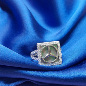 Silver 92.5 Mercedes Design Gents Ring