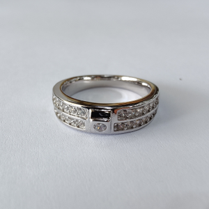 925 sterling silver ladies and gents ring