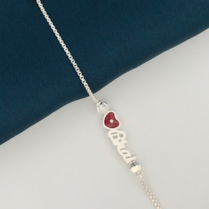 925 Silver Bhai Design Rakhi
