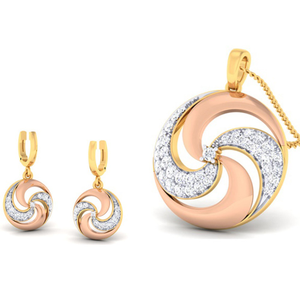 round rose gold pendant