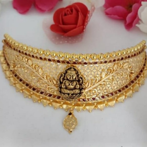 22 CT GOLD CHOKER SET ANTIQE DESIGN